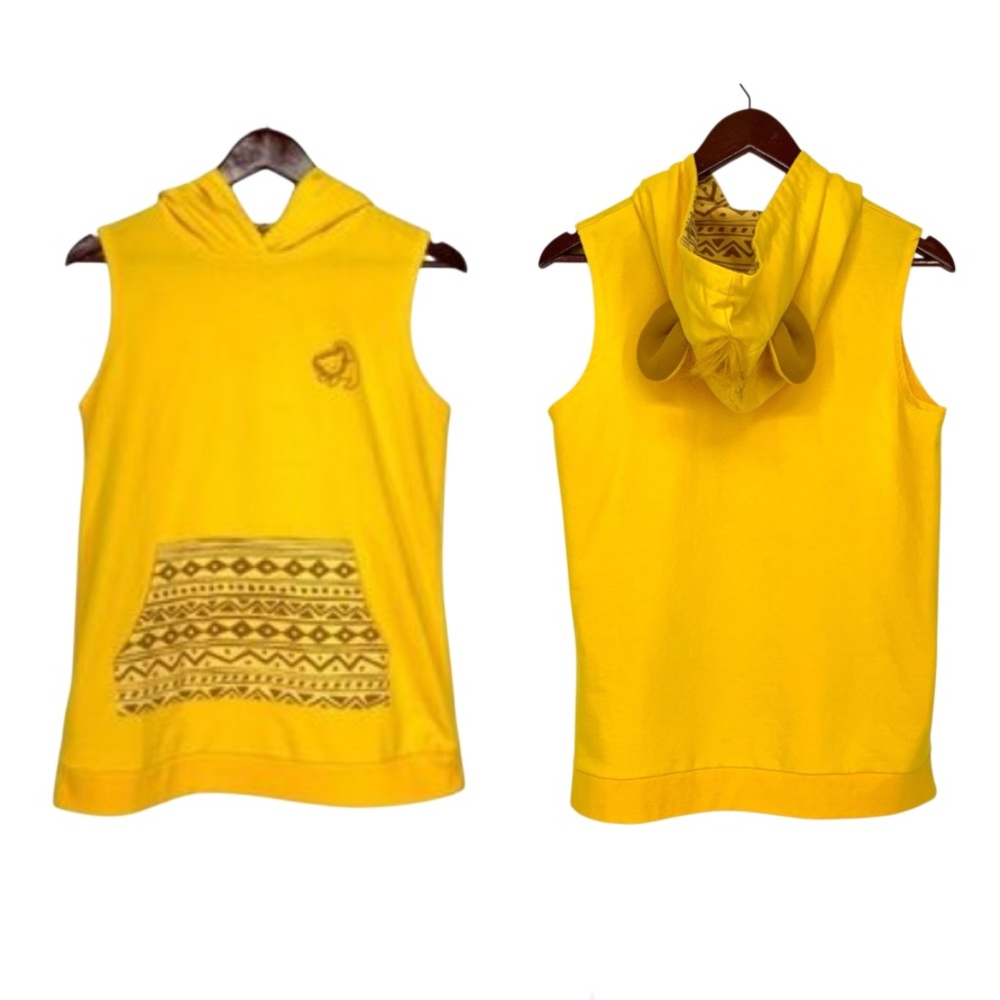 Disney Parks Lion King Sleeveless Hooded Faux Fur With Ears Simba Sweatshirt